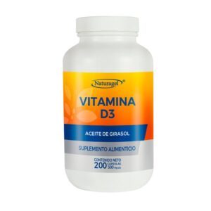 Naturagel Vitamin D3 with Sunflower Oil 200 Capsules