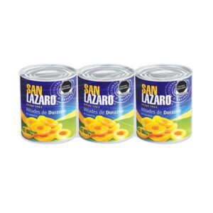 San Lazaro Peach Halves in Syrup 3 pcs of 480 g