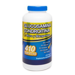 Glucosamine 250mg + Chondroitin 175mg + Boron and Manganese Bottle with 410 Tablets of 476.6 mg