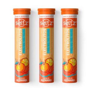 Seltz Eletroliths 3 Tubes with 13 Effervescent Tablets Each Orange Flavor
