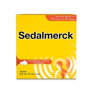Sedalmerck Paracetamol 500mg, Caffeine 50mg, Phenylephrine 5mg box with 40 Tablets
