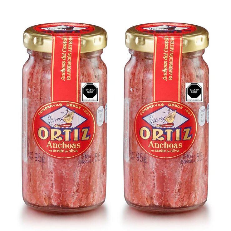 Ortiz Anchovies in Olive Oil 2 pcs of 95 g 1 Ortiz Anchovies in Olive Oil 2 pcs of 95 g