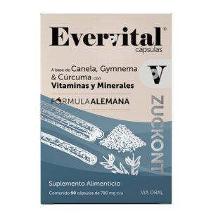 Evervital Zuckont Based on Cinnamon Gymnema Vitamins and Minerals 90 Capsules