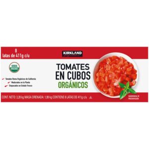 Kirkland Signature Organic Tomatoes in cubes 8 pcs of 411 g