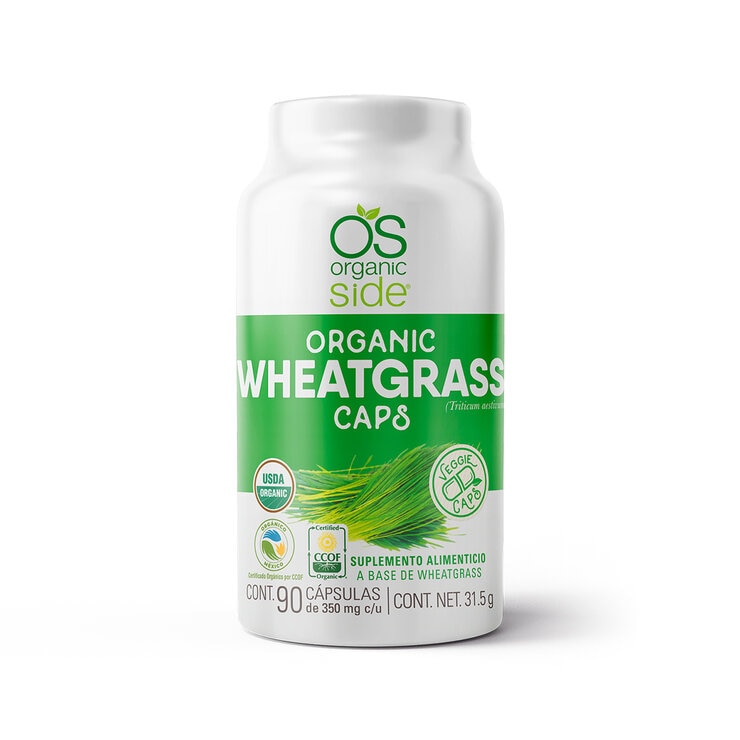 Organic Side Wheatgrass 90 Capsules 1 Organic Side Wheatgrass 90 Capsules