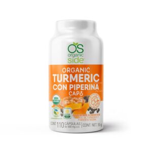 Organic Side Turmeric with Piperine 110 Capsules