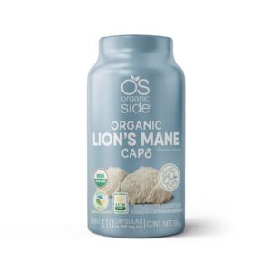Organic Side Lion's Mane Mane 110 Vegetable Capsules