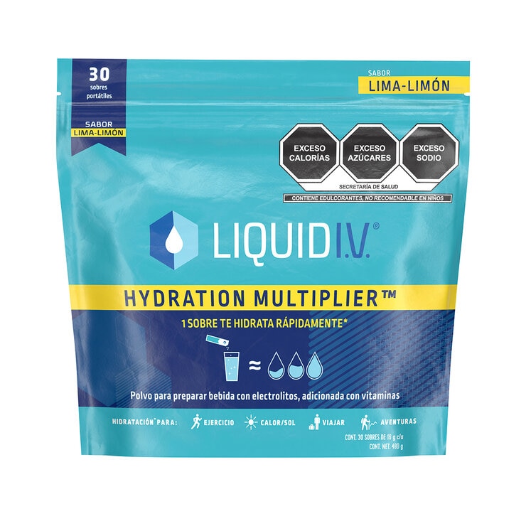 Liquid I.V. Electrolyte Powder Lime-Lemon flavor 30 pcs of 16 gr 1 Liquid I.V. Electrolyte Powder Lime-Lemon flavor 30 pcs of 16 gr