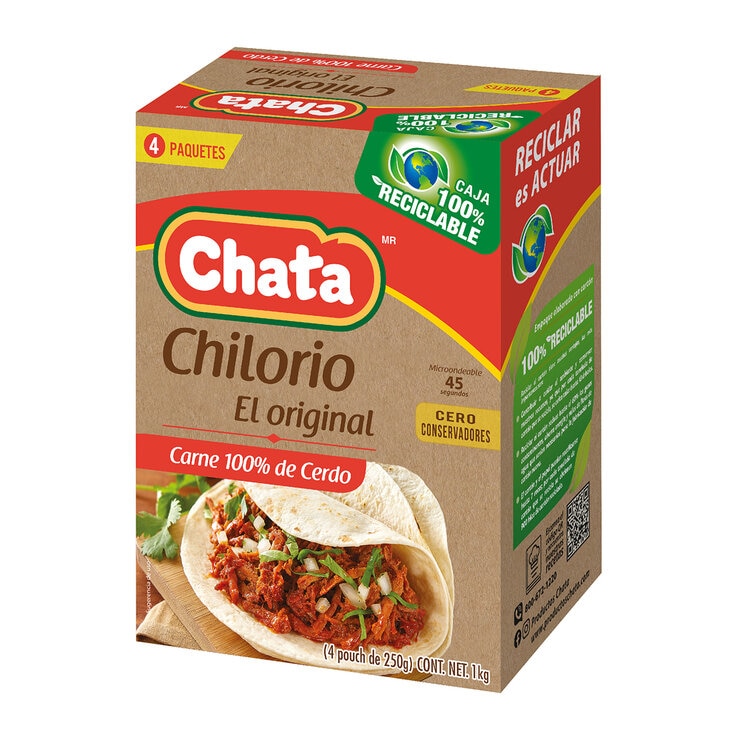 Chata Chilorio de Cerdo 4 sachets of 250 g 1 Chata Chilorio de Cerdo 4 sachets of 250 g
