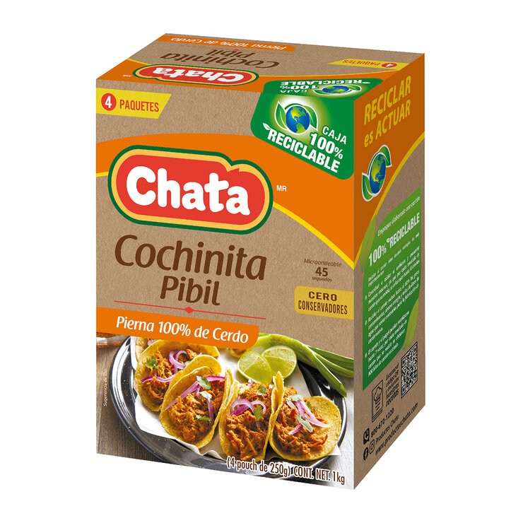Chata Cochinita Pibil 4 sachets of 250 g 1 Chata Cochinita Pibil 4 sachets of 250 g