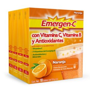 Emergenc with vitamin C, B and antioxidants 4 boxes of 10 sachets