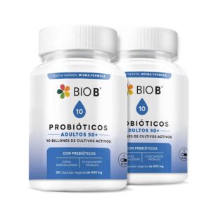 Bio B Probiotics Adult 50+ with 10 Billion 2 Bottles of 30 Capsules each
