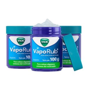 Vick VapoRub Camphor, Menthol, Eucalyptus Oil 3 pcs of 100 g