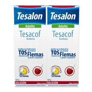 Tesalon Tesacof Adult Bromhexine Cherry Flavor 2 Bottles of 160mg each