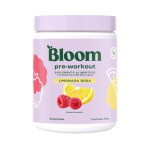 Bloom Pre-Workout With Vitamin C, B6,B12 Pink Lemonade 50 servings