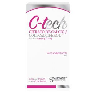C-Tech Calcium Citrate / Cholecalciferol Bottle with 60 tablets