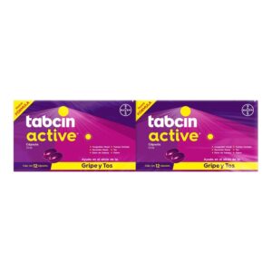 Tabcin Pods Active 2 Boxes of 12 Capsules each