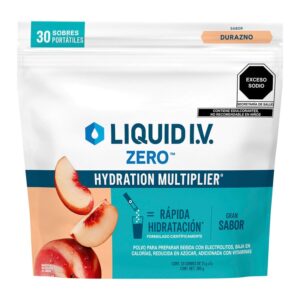 Liquid I.V. Electrolyte Powder Reduced in Sugar Peach Flavor 30 pcs of 13 gr