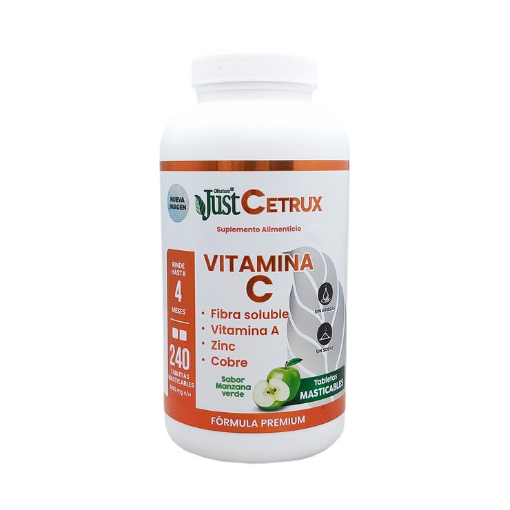 JustCetrux Vitamin C, Soluble Fiber, Zinc and Copper Bottle with 240 Tablets 1 JustCetrux Vitamin C, Soluble Fiber, Zinc and Copper Bottle with 240 Tablets