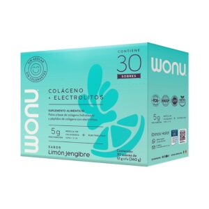 WONU Collagen with Electrolytes Powder Lemon-Ginger Flavor 30 pcs of 12 gr