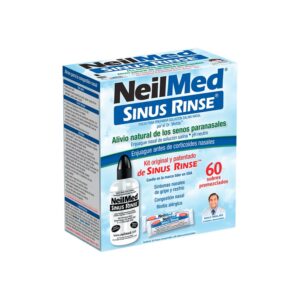 NeilMed Sinus Rinse Saline Nasal Rinse with 60 Sachets + 240ml rinse bottle