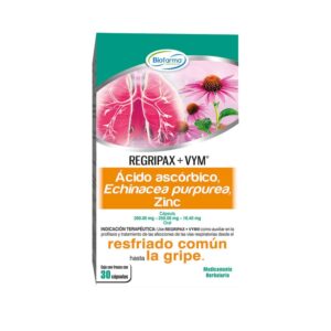 Regripax + VYM Ascorbic Acid 300mg, Echinacea Purpurea 250mg, Zinc 16.40mg 2 of 30 capsules