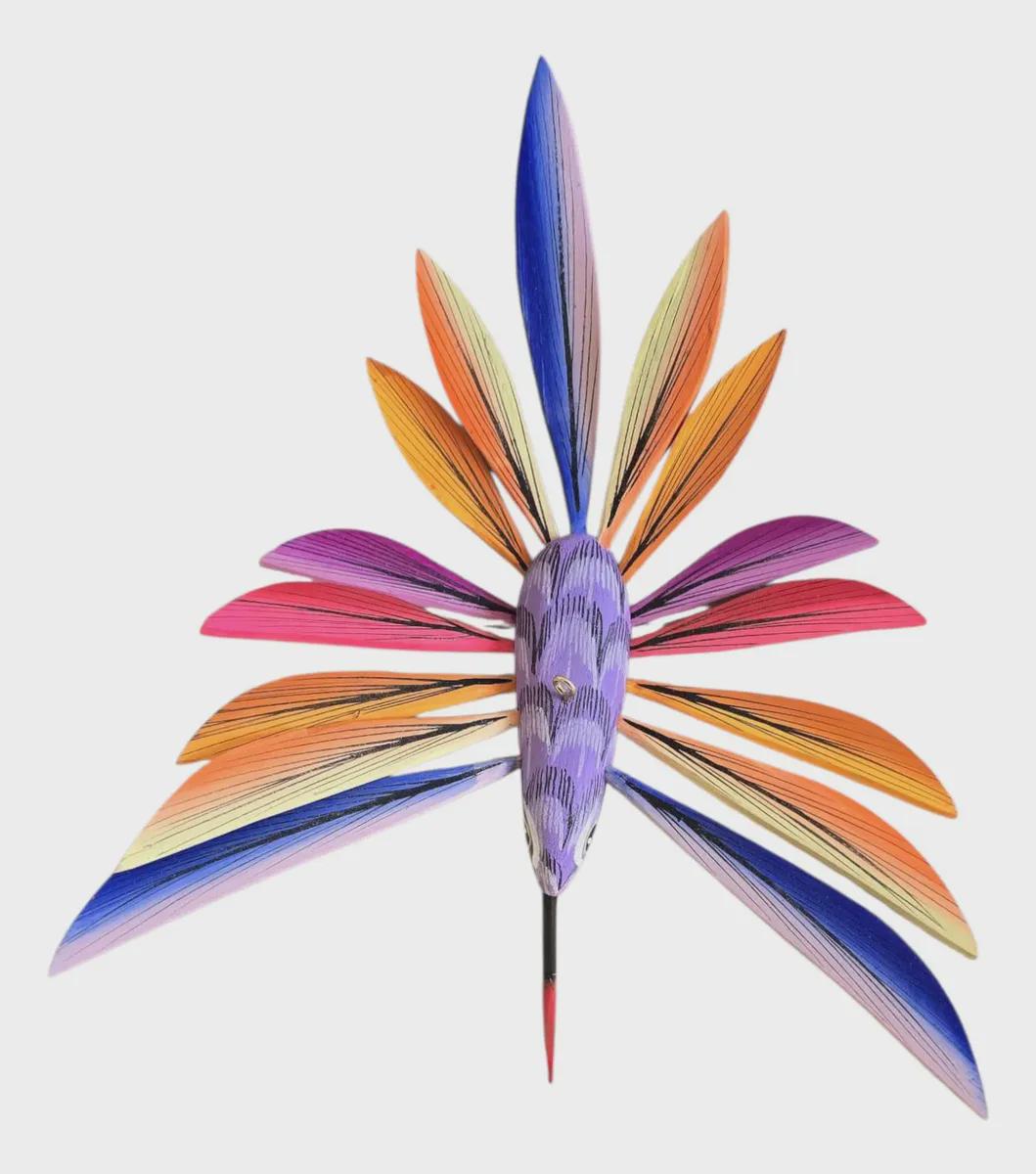 Colorful Hummingbird Alebrije — Handcrafted Copal Wood from Oaxaca 6 Colorful Hummingbird Alebrije — Handcrafted Copal Wood from Oaxaca - Image 6