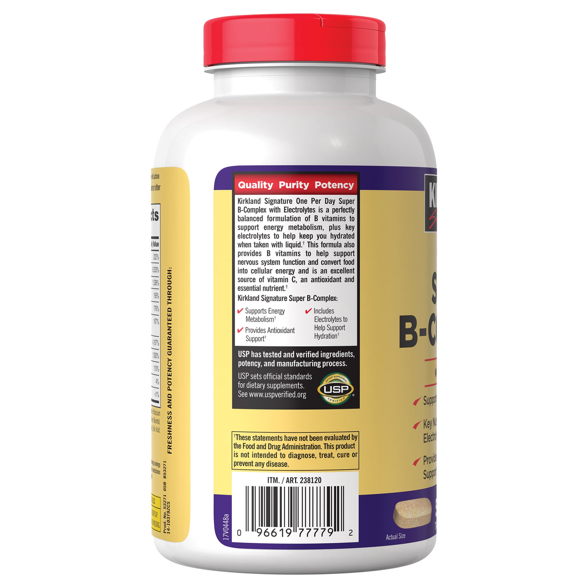 Kirkland Signature Super B-Complex with Electrolytes, 500 Tablets 2 Kirkland Signature Super B-Complex with Electrolytes, 500 Tablets - Image 2