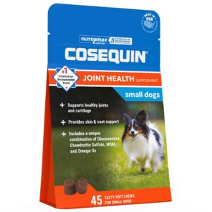 Cosequin Minis with Msm Plus Omega-3's Joint Health Supplement for Dogs, 45ct Soft Chews, 4-pack