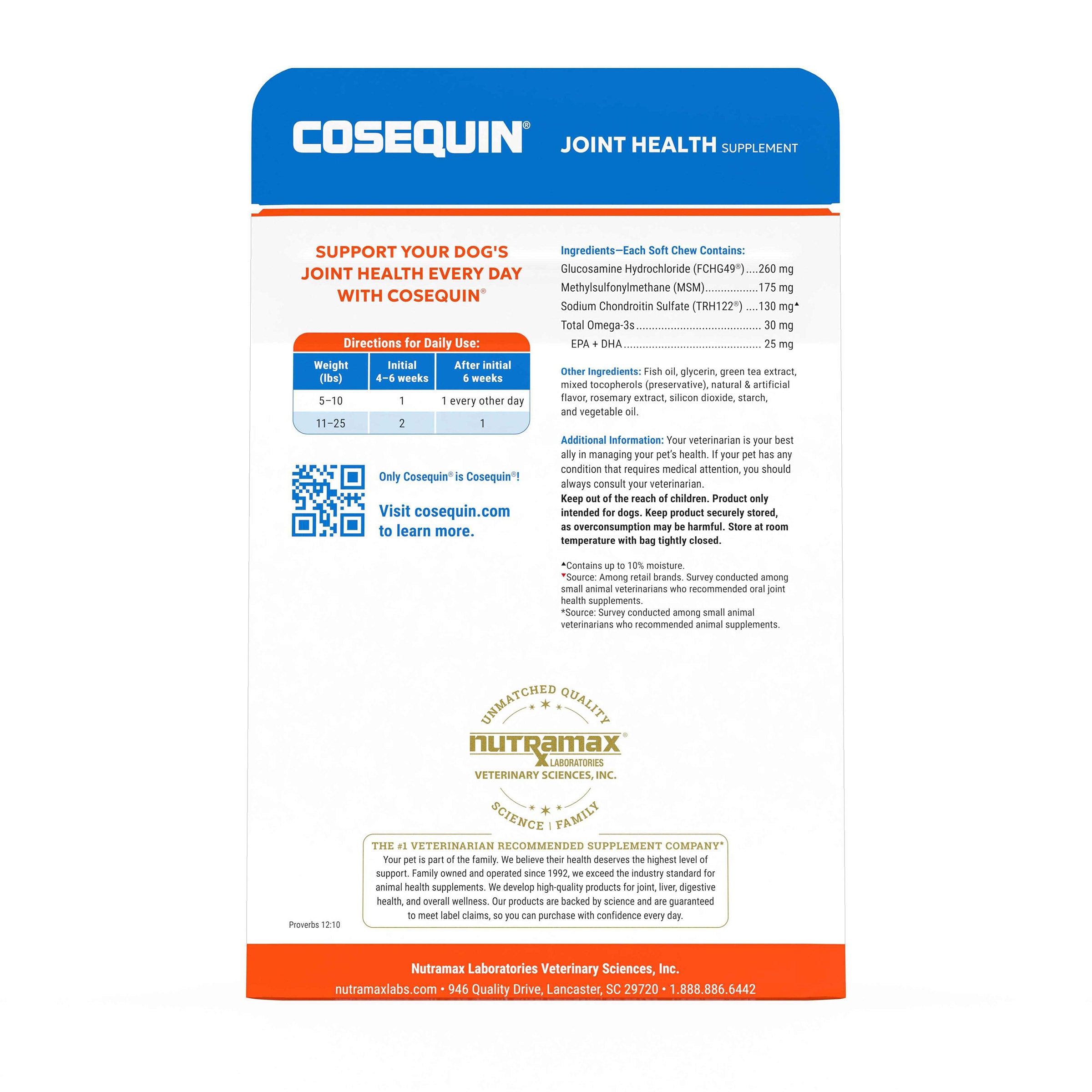 Cosequin Minis with Msm Plus Omega-3's Joint Health Supplement for Dogs, 45ct Soft Chews, 4-pack 3 Cosequin Minis with Msm Plus Omega-3's Joint Health Supplement for Dogs, 45ct Soft Chews, 4-pack - Image 3