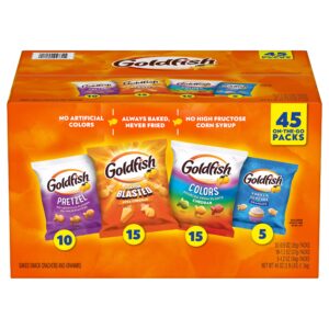 Goldfish Baked Snacks, Variety Pack, 45-count