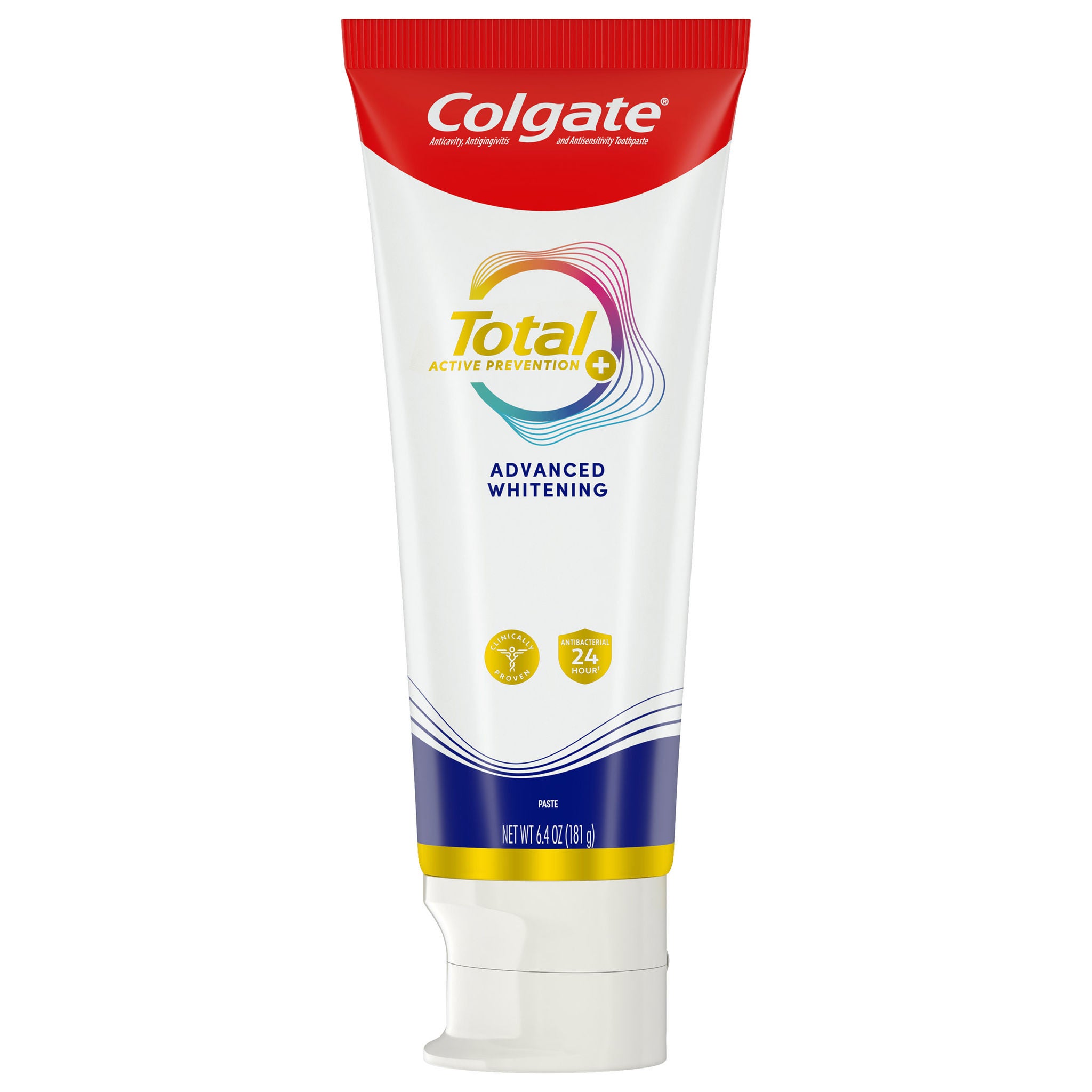 Colgate Total Active Prevention Plus Advanced Whitening Toothpaste, 6.4 oz, 5-pack 4 Colgate Total Active Prevention Plus Advanced Whitening Toothpaste, 6.4 oz, 5-pack - Image 4