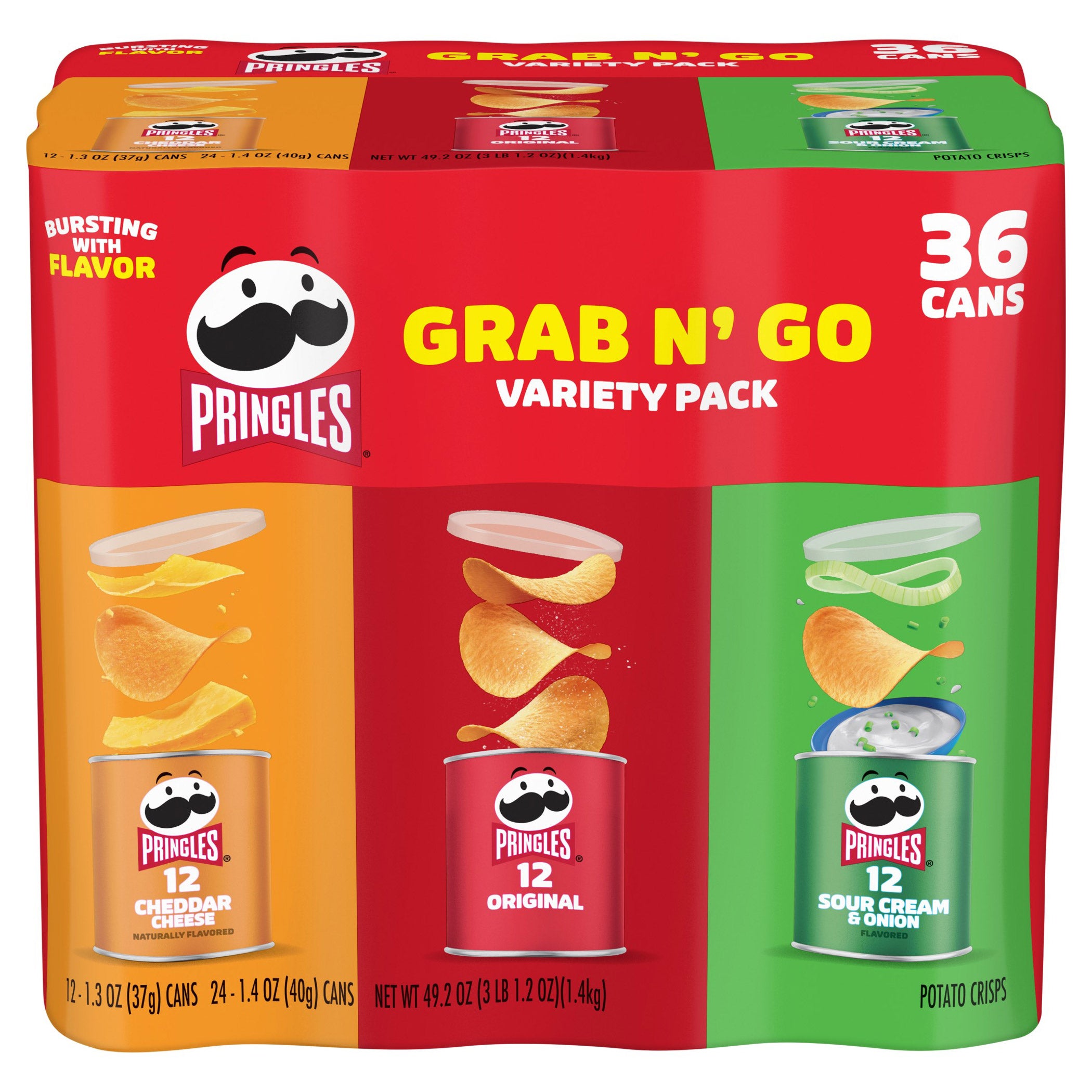 Pringles Grab & Go Potato Crisps, Variety, 36-count 1 Pringles Grab & Go Potato Crisps, Variety, 36-count
