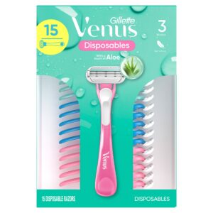 Gillette Venus Sensitive Plus Disposable Razor, 15-count