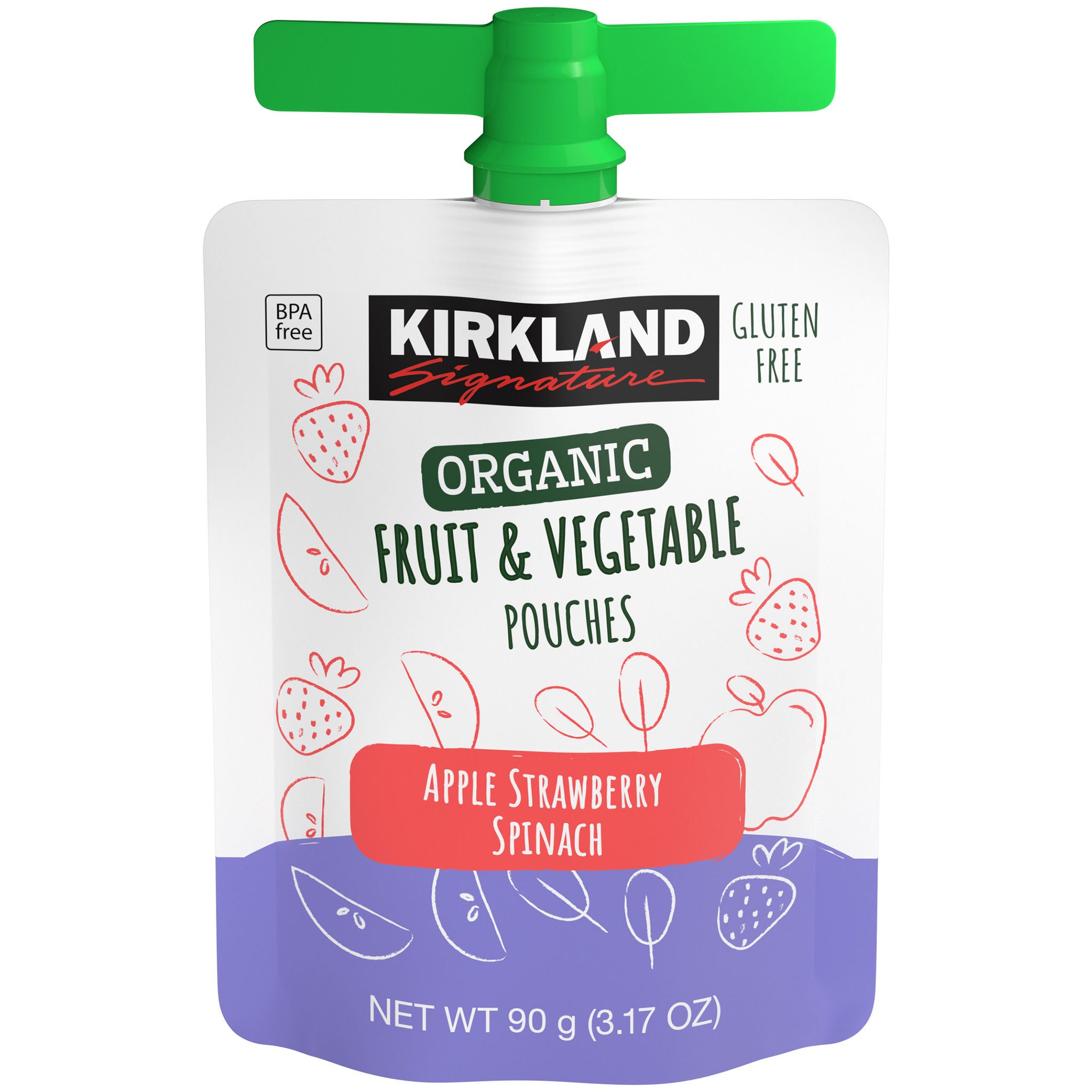 Kirkland Signature, Organic Fruit and Vegetable Pouches, Variety Pack, 3.17 oz, 24-count 4 Kirkland Signature, Organic Fruit and Vegetable Pouches, Variety Pack, 3.17 oz, 24-count - Image 4