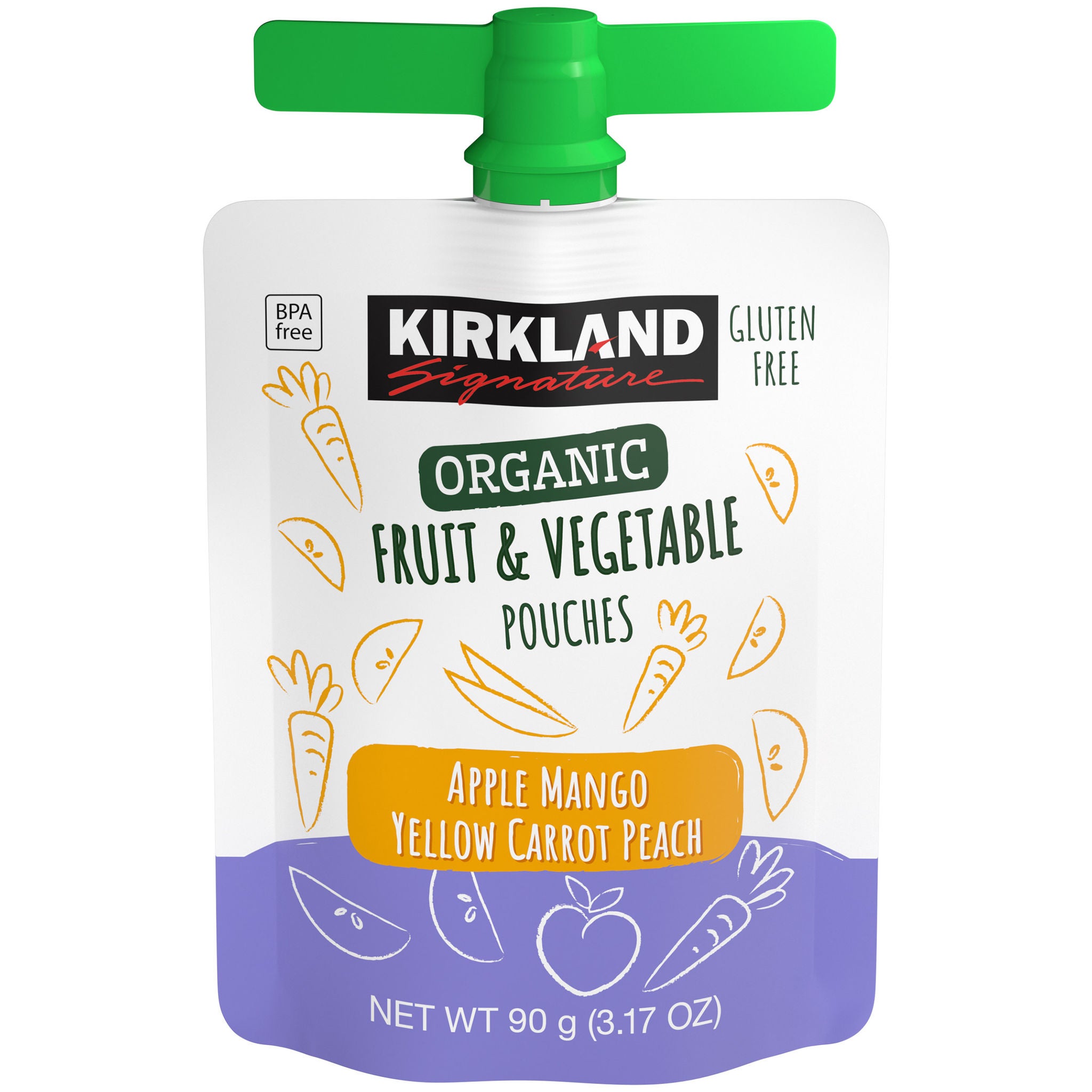 Kirkland Signature, Organic Fruit and Vegetable Pouches, Variety Pack, 3.17 oz, 24-count 5 Kirkland Signature, Organic Fruit and Vegetable Pouches, Variety Pack, 3.17 oz, 24-count - Image 5