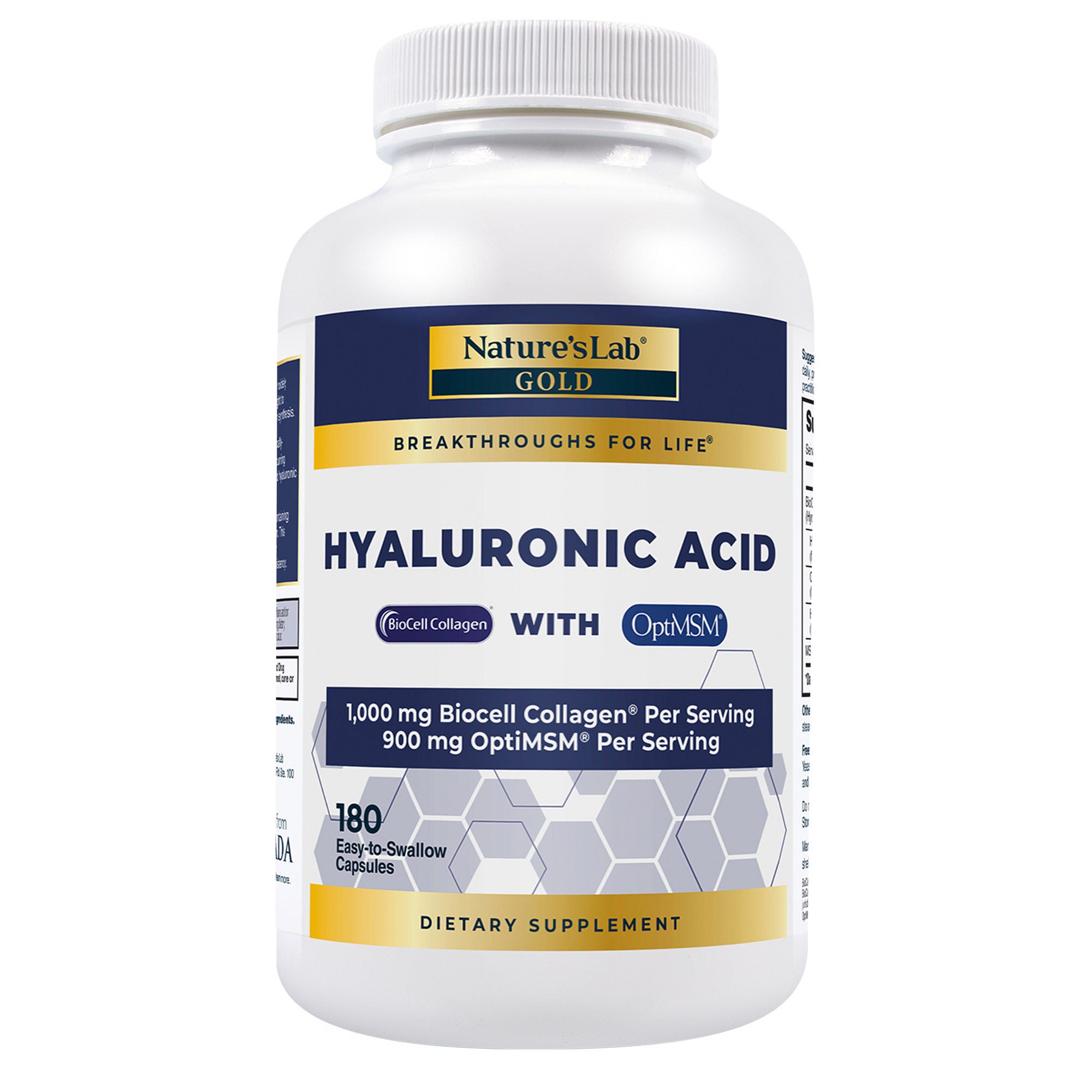 Nature's Lab Hyaluronic Acid with BioCell Collagen, 180 Capsules 1 Nature's Lab Hyaluronic Acid with BioCell Collagen, 180 Capsules