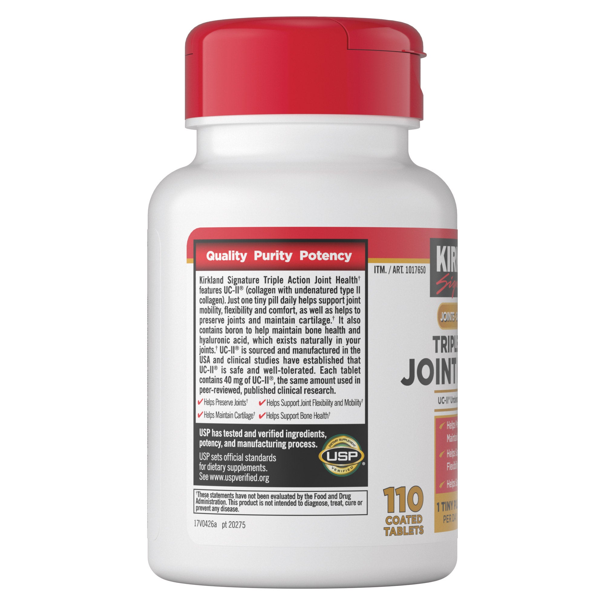 Kirkland Signature Triple Action Joint Health, 110 Coated Tablets 2 Kirkland Signature Triple Action Joint Health, 110 Coated Tablets - Image 2