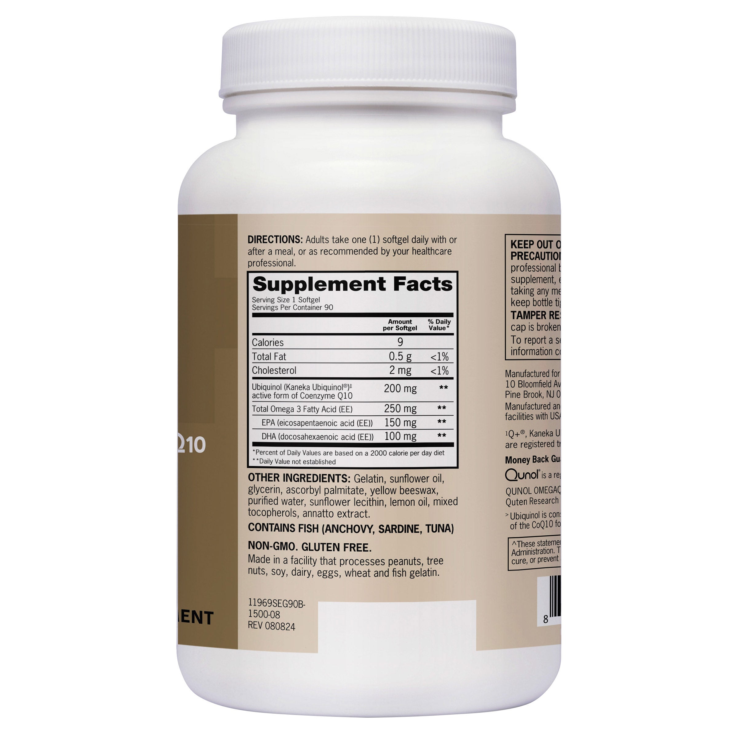 Qunol Plus CoQ10 Ubiquinol 200 mg. with Omega-3, 90 Softgels 3 Qunol Plus CoQ10 Ubiquinol 200 mg. with Omega-3, 90 Softgels - Image 3
