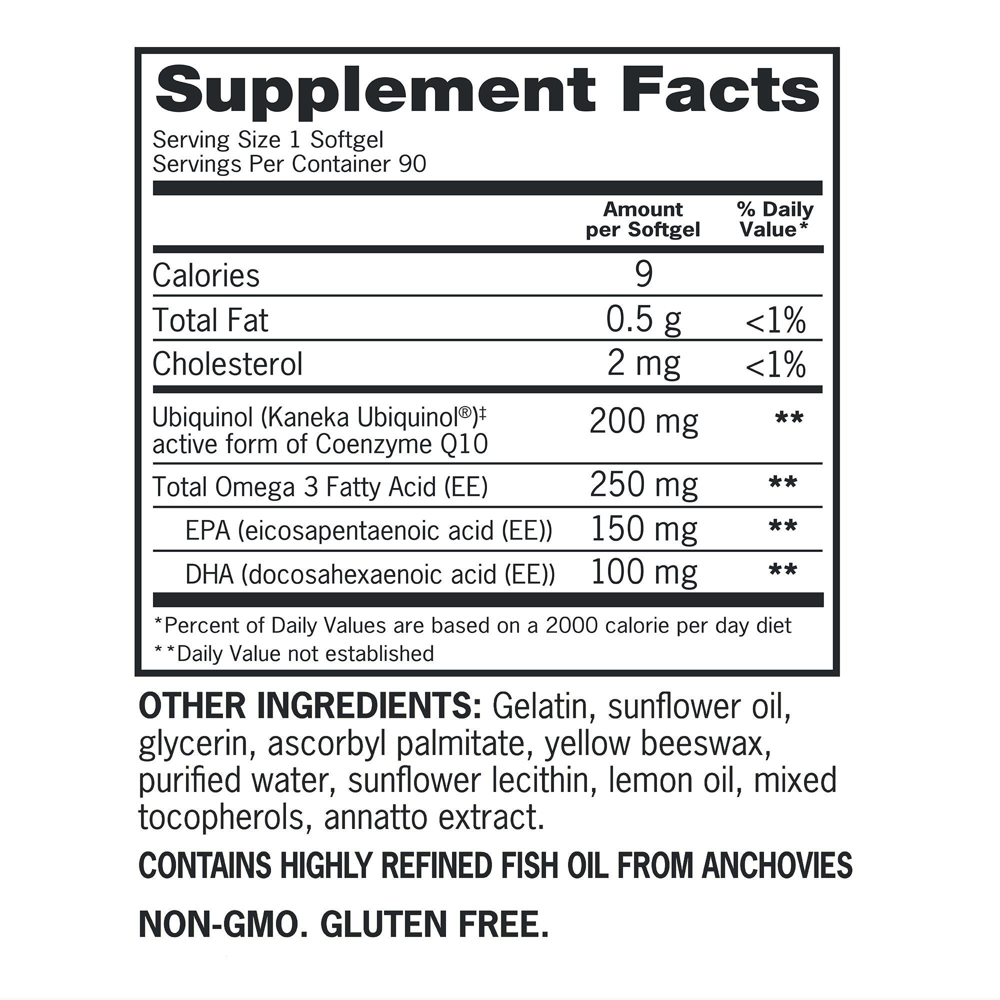 Qunol Plus CoQ10 Ubiquinol 200 mg. with Omega-3, 90 Softgels 4 Qunol Plus CoQ10 Ubiquinol 200 mg. with Omega-3, 90 Softgels - Image 4