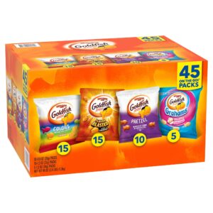 Goldfish Baked Snacks, Variety Pack, 45-count