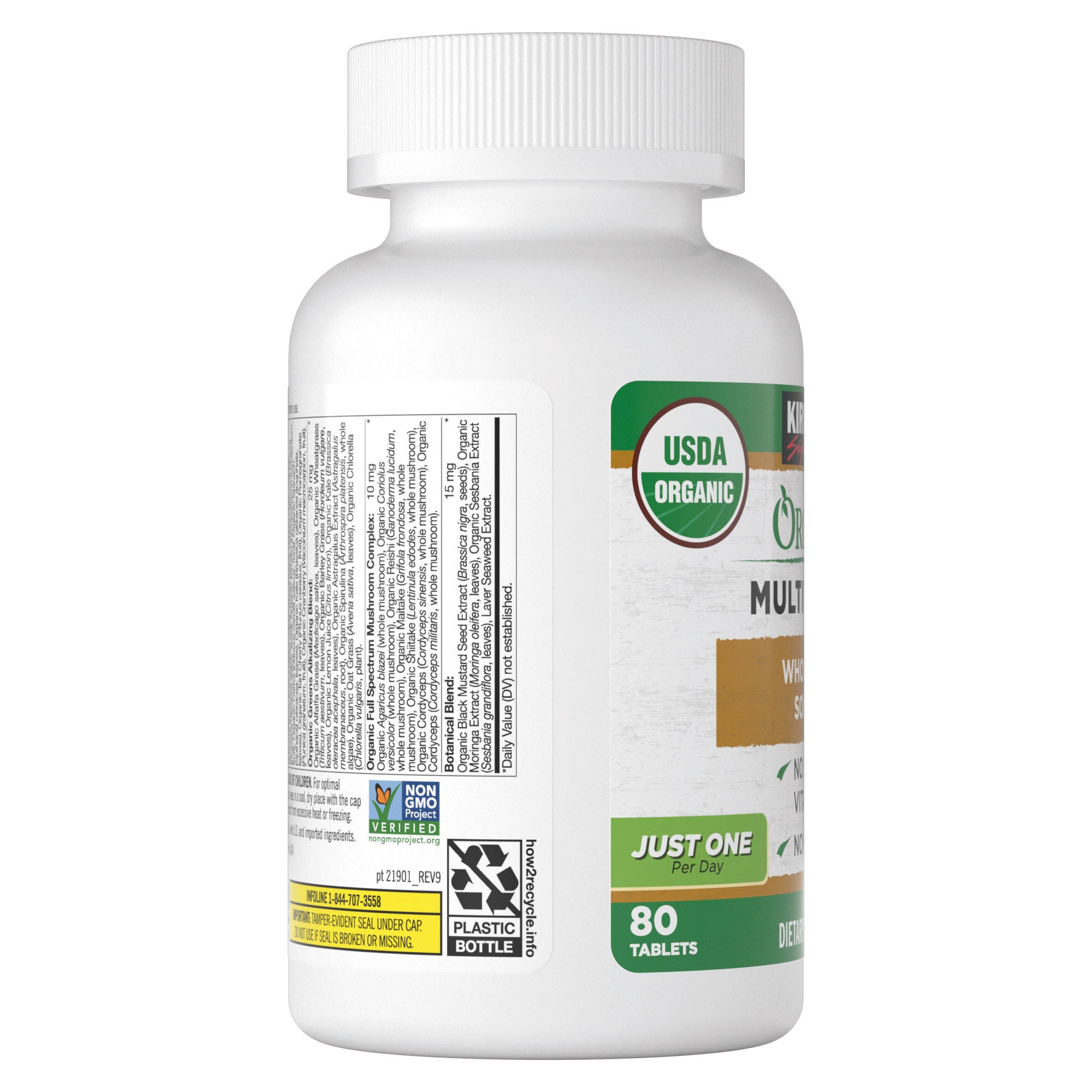 Kirkland Signature Usda Organic Multivitamin, 80 Coated Tablets 2 Kirkland Signature Usda Organic Multivitamin, 80 Coated Tablets - Image 2