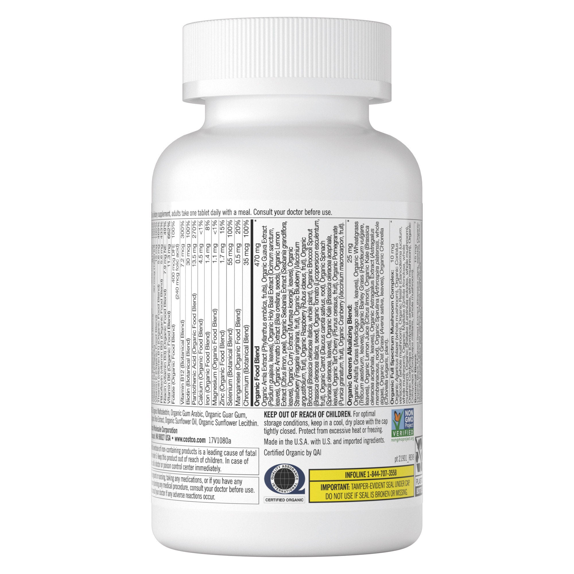 Kirkland Signature Usda Organic Multivitamin, 80 Coated Tablets 3 Kirkland Signature Usda Organic Multivitamin, 80 Coated Tablets - Image 3