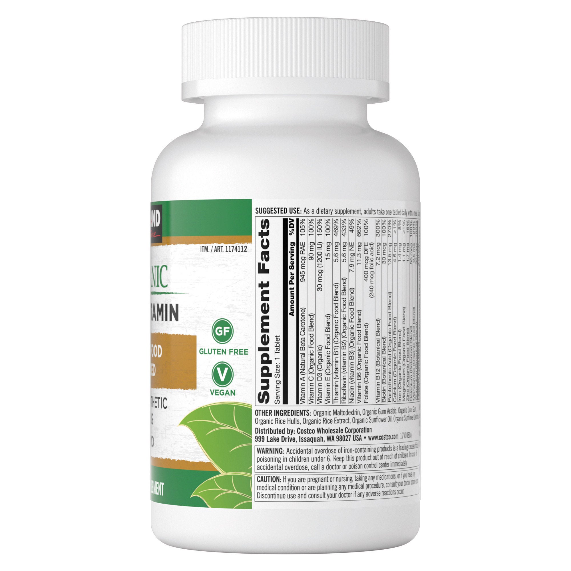 Kirkland Signature Usda Organic Multivitamin, 80 Coated Tablets 4 Kirkland Signature Usda Organic Multivitamin, 80 Coated Tablets - Image 4