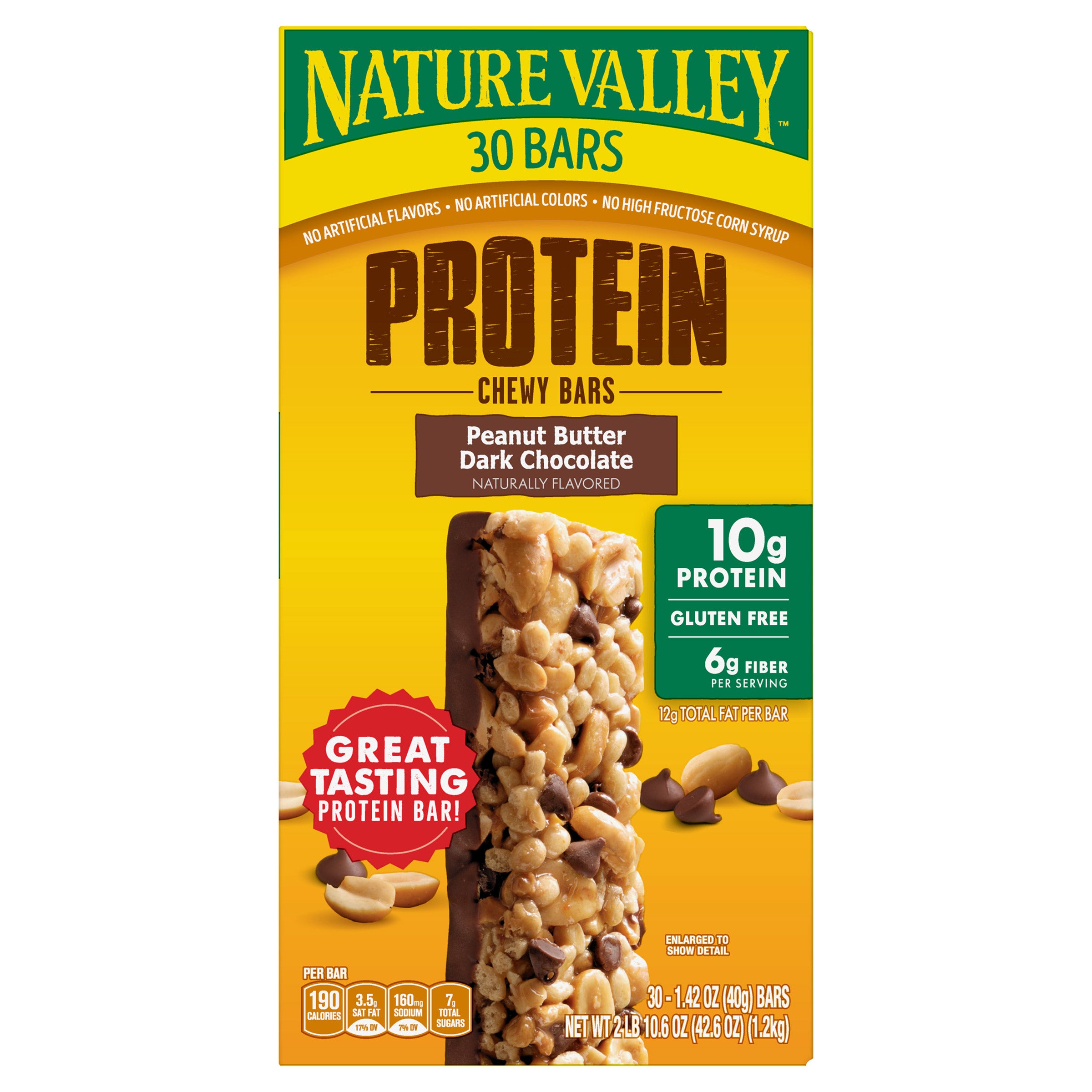 Nature Valley Protein Bar, Peanut Butter Dark Chocolate, 1.42 oz, 30-count 1 Nature Valley Protein Bar, Peanut Butter Dark Chocolate, 1.42 oz, 30-count