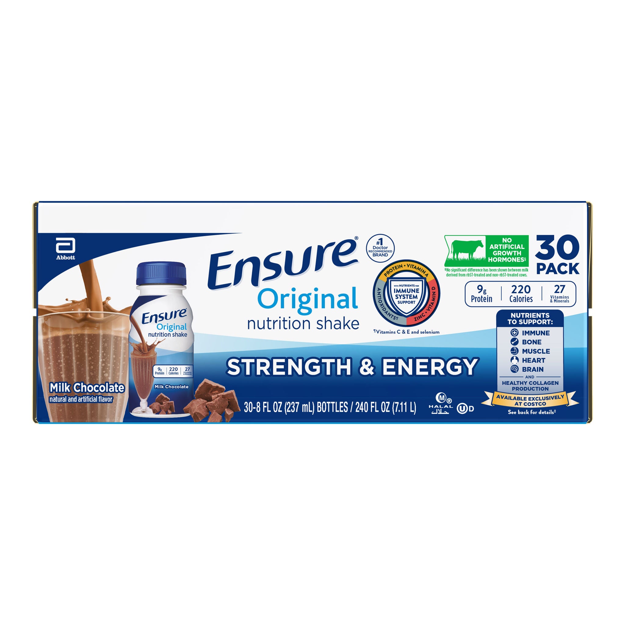Ensure Original Nutrition Shake, Milk Chocolate, 8 fl. oz, 30-pack 3 Ensure Original Nutrition Shake, Milk Chocolate, 8 fl. oz, 30-pack - Image 3