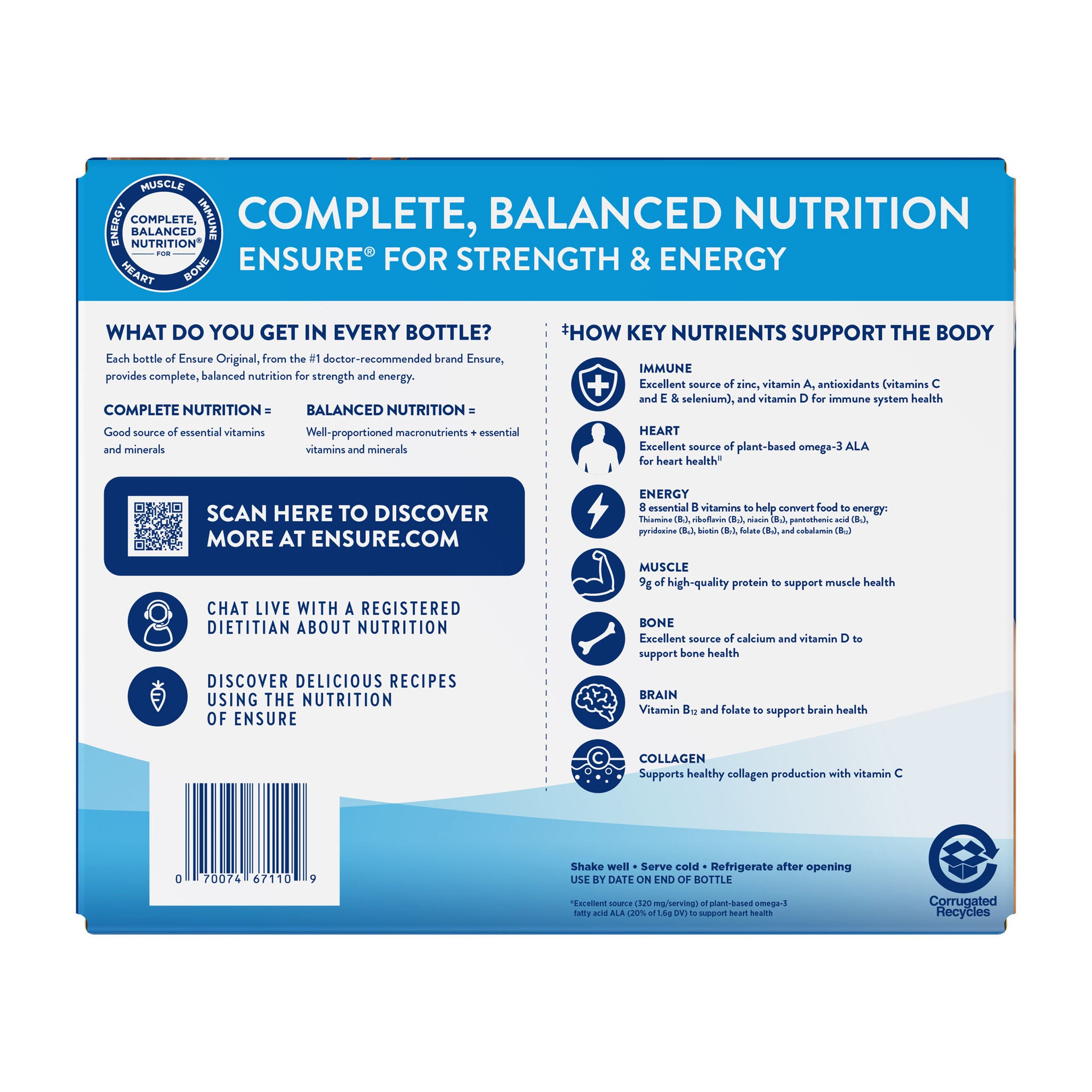 Ensure Original Nutrition Shake, Milk Chocolate, 8 fl. oz, 30-pack 6 Ensure Original Nutrition Shake, Milk Chocolate, 8 fl. oz, 30-pack - Image 6