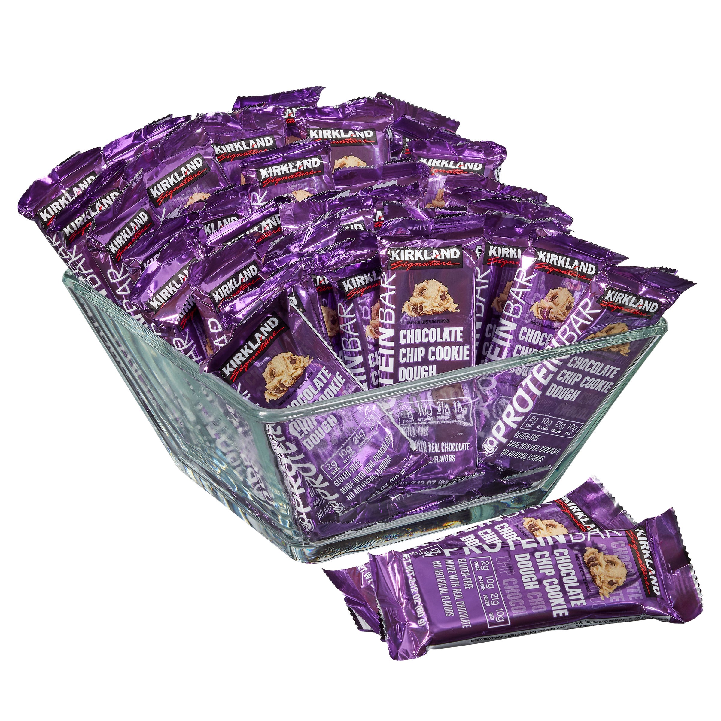 Kirkland Signature Protein Bars, Chocolate Chip Cookie Dough, 40-Count (4 Pack of 10) 4 Kirkland Signature Protein Bars, Chocolate Chip Cookie Dough, 40-Count (4 Pack of 10) - Image 4