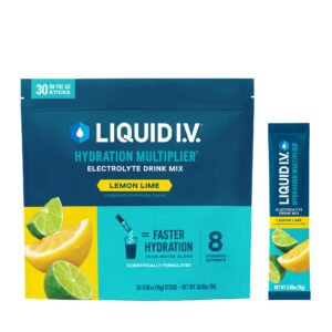 Liquid I.v. Hydration Multiplier, 30 Individual Serving Stick Packs in Resealable Pouch, Lemon Lime