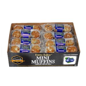 The Worthy Crumb, Mini Muffins, Blueberry, 2.6 oz, 16-Count
